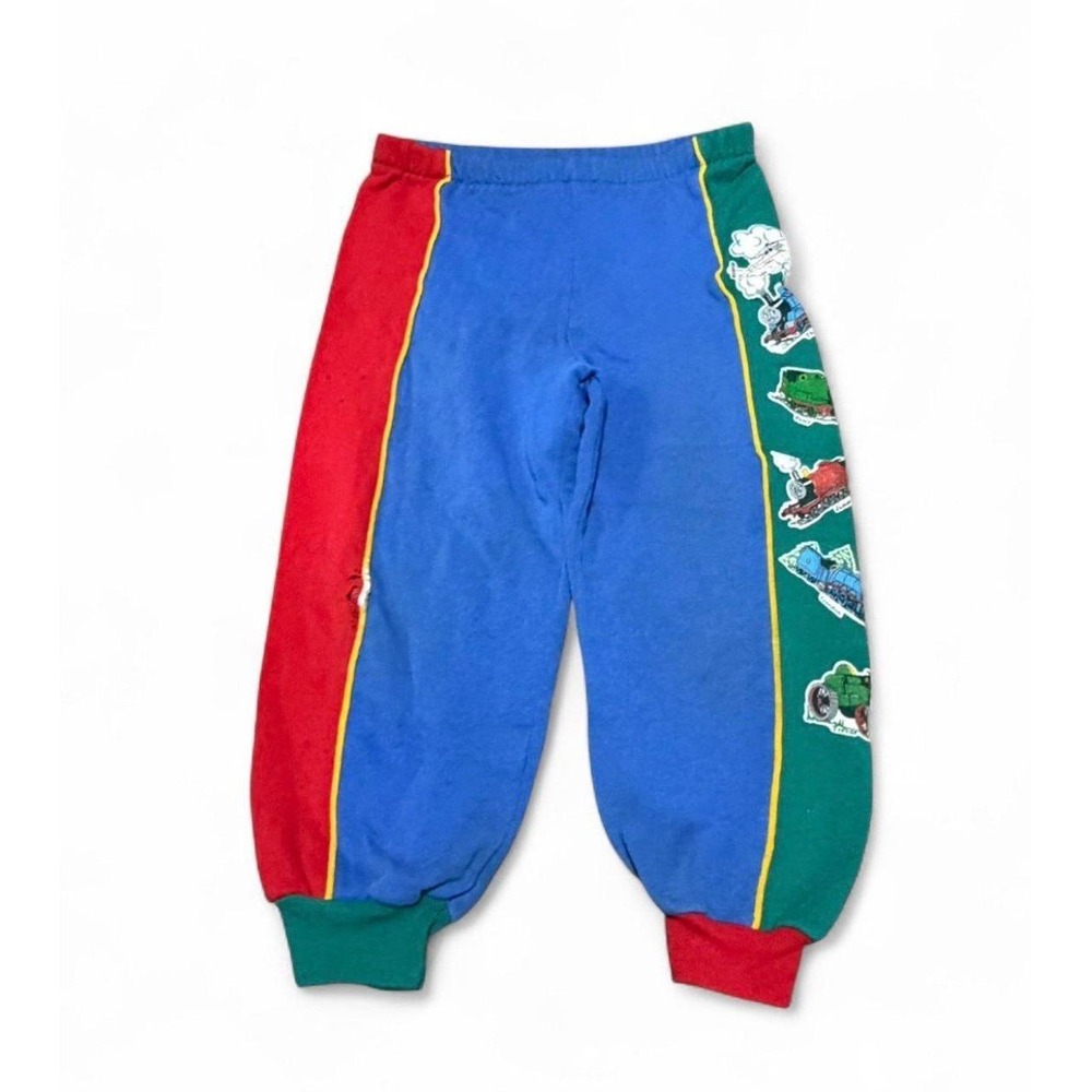 Vintage Thomas the Tank Engine Color Block Pants 5-6 USA Made Sweatpants 90s